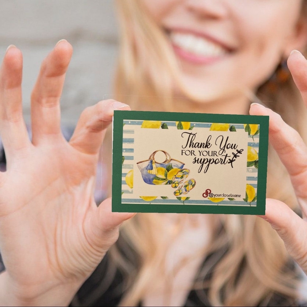Tropical Thank You Cards, Small Business Cards